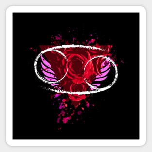 Cancer - Red Roses Sticker